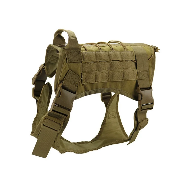 Labrador Border Collie Husky German Shepherd Black Back Malinois Dog Tactical Vest Chest Strap Hand Holding Rope Large Dog