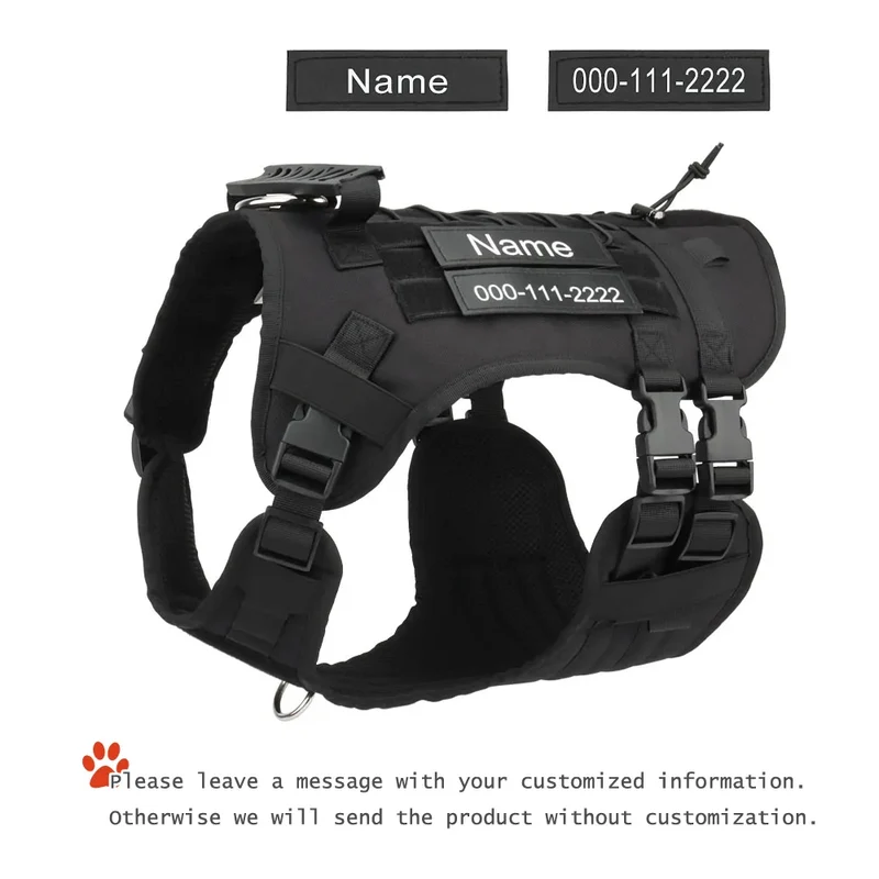 Personalized Name Dog Harness Customized Phone Breathable Adjustable Pet Harness for Medium Large Dog Chest Strap Vest
