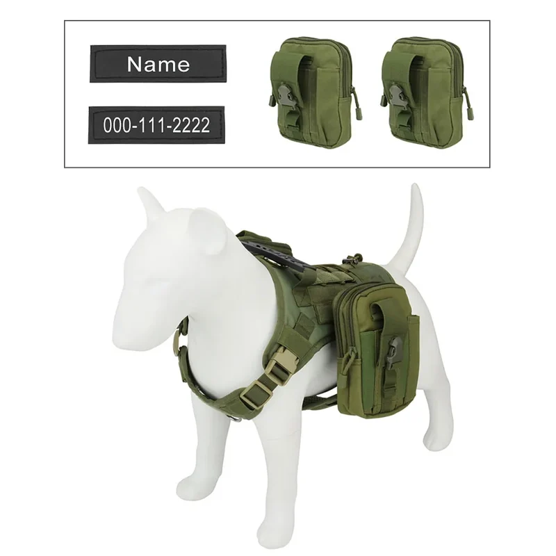 Personalized Name Dog Harness Customized Phone Breathable Adjustable Pet Harness for Medium Large Dog Chest Strap Vest