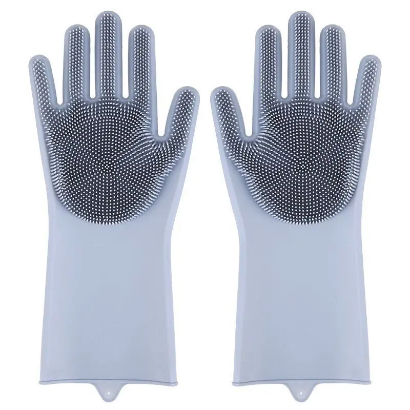 Pet Grooming Cleaning Gloves Dog Cat Bathing Shampoo Glove Scrubber Magic Dishwashing Cleanner Sponge Silicon Hair Removal Glove