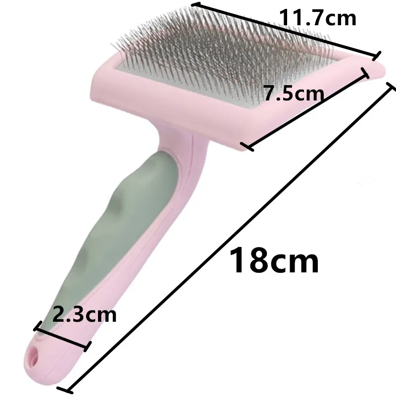 Dog Brush Stainless Steel Dogs Combs Massage Dog Grooming Brush Pet Hair Remover Cleaning Tools Soft Handle Cat Comb Brush Cat