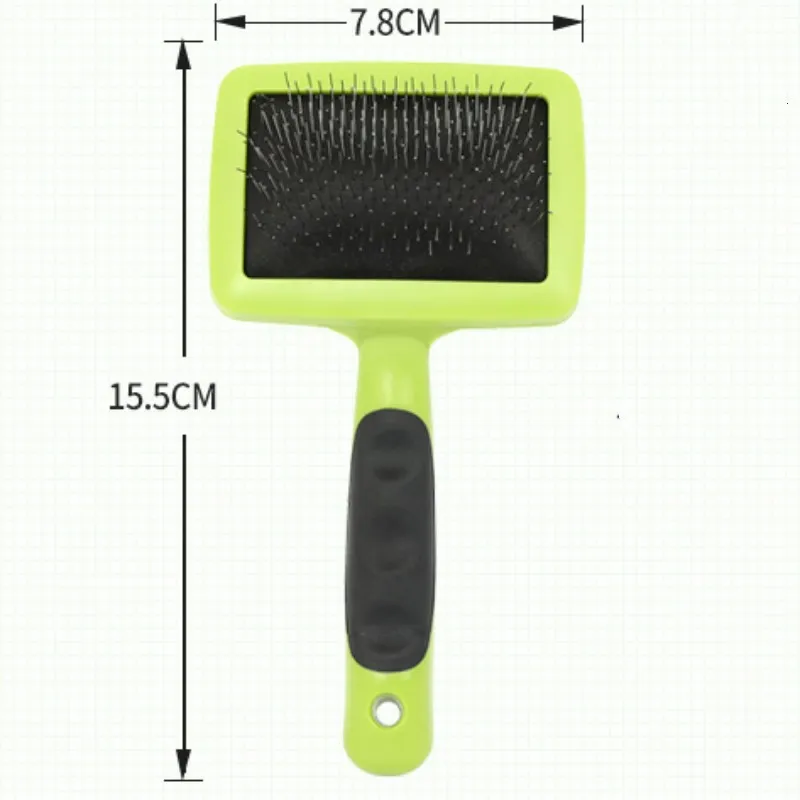 Dog Brush Stainless Steel Dogs Combs Massage Dog Grooming Brush Pet Hair Remover Cleaning Tools Soft Handle Cat Comb Brush Cat