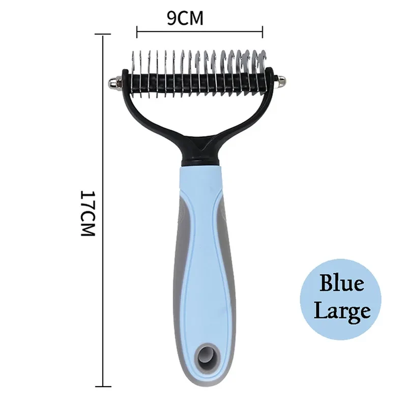 Pet Fur Knot Cutter Dog Hair Remover Comb Cat Grooming Shedding Tools Double Sided Brush Long Curly Hair Cleaner Pets Products