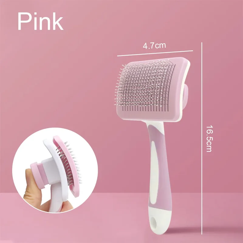 Pet Comb Cat Dog Brush Hair Removal Stainless Steel Needle Comb Hair Cleaning Beauty Skin Care Pet Dog Grooming Brushes Supplies