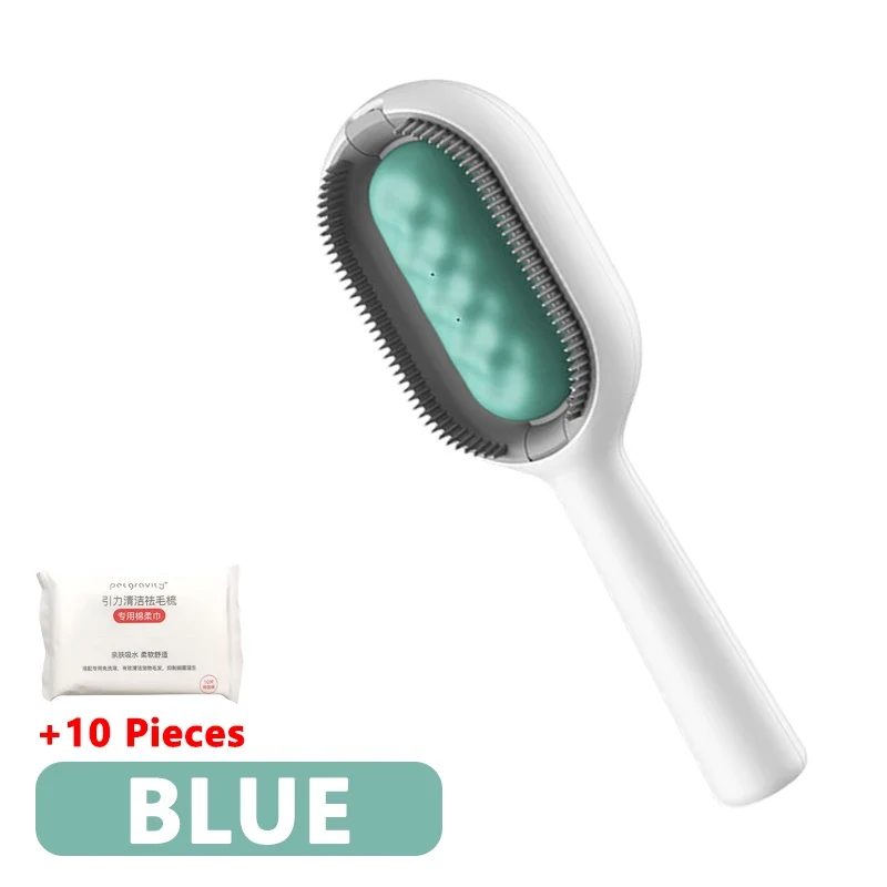 3-in-1 Cat Brush Long Hair Remover Brush for Dog Cat Silicone Pet Grooming Comb with Wipe and Water Tank Pet Product Accessories
