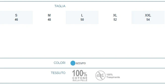 Pavis Pigiama Sanitario Per Degenti Uomo Cerniera Posteriore Colore Azzurro Cod. 990