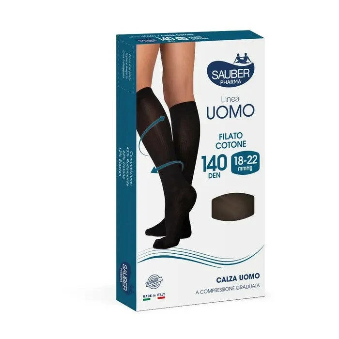 Sauber Linea Uomo Cotone Calza 140 Denari
