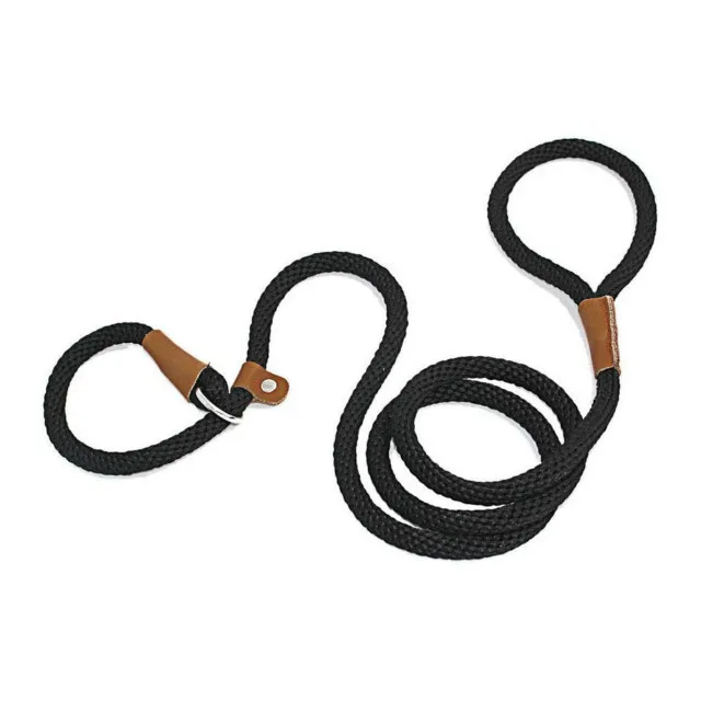 Dog Collar Dog Leash Slip Rope Lead Leash Heavy Duty Braided Rope Adjustable Loop Collar Training Leashes for Medium Large Dogs