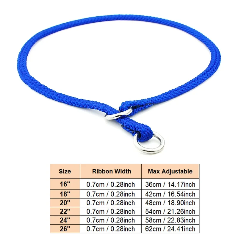 Dog Pinch Collar Pet Adjustable Knitting Nylon Collar with Control Buckle Necklace for Small Medium Large dogs Pet Supplies