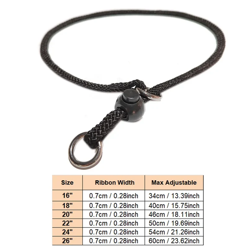 Dog Pinch Collar Pet Adjustable Knitting Nylon Collar with Control Buckle Necklace for Small Medium Large dogs Pet Supplies