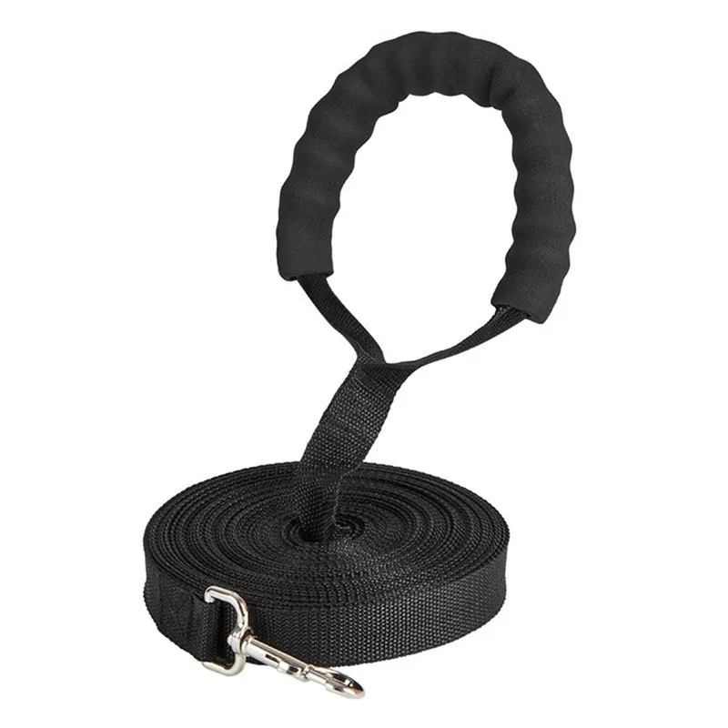 Long Dog Leash Rope with Comfortable Sponge Handle Pet Lead Belt Outdoor Training Dog Lanyard for Small Medium Large Dogs 10m