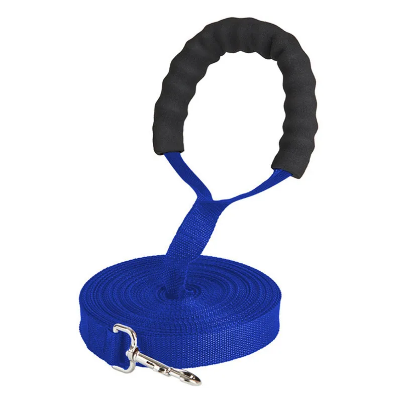 Long Dog Leash Rope with Comfortable Sponge Handle Pet Lead Belt Outdoor Training Dog Lanyard for Small Medium Large Dogs 10m