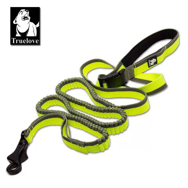 Dog Running Bungee Leash Hand-held Waistworn Adjustable Nylo