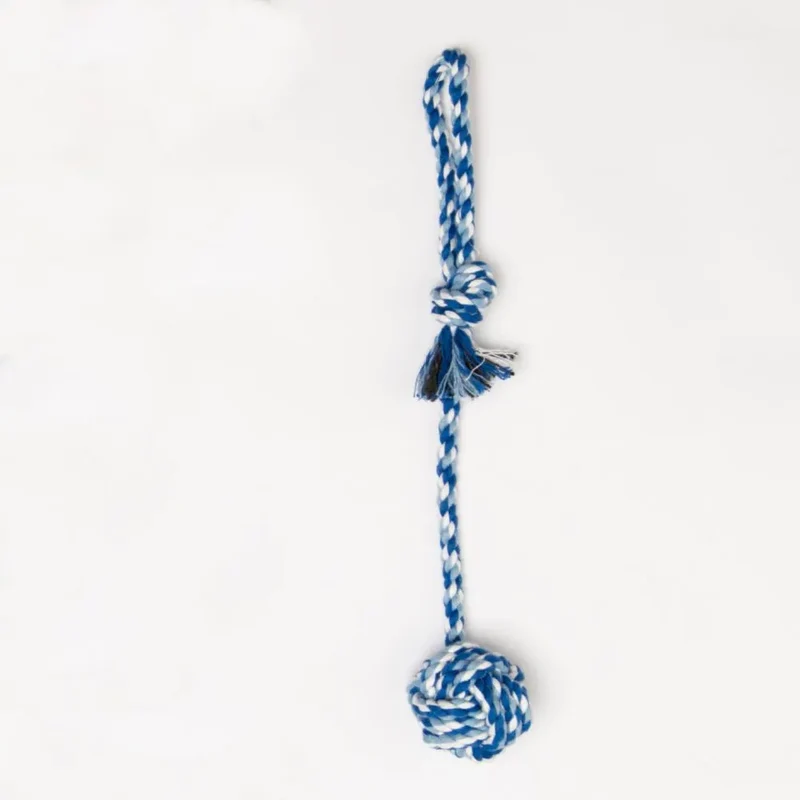 1pc Pet Durable Toy Knot Rope Chew Toy for Dogs & Cats Interactive Teeth Cleanning Dog Supplies Random Color
