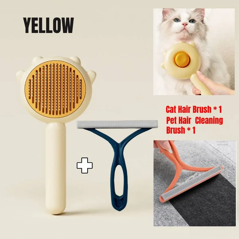 Long Short Cat Hair Brush Cat Claw Shape Dog Pet Wool Grooming Brush Massage Remover Hair Kitten Grooming Cleaning Scratcher