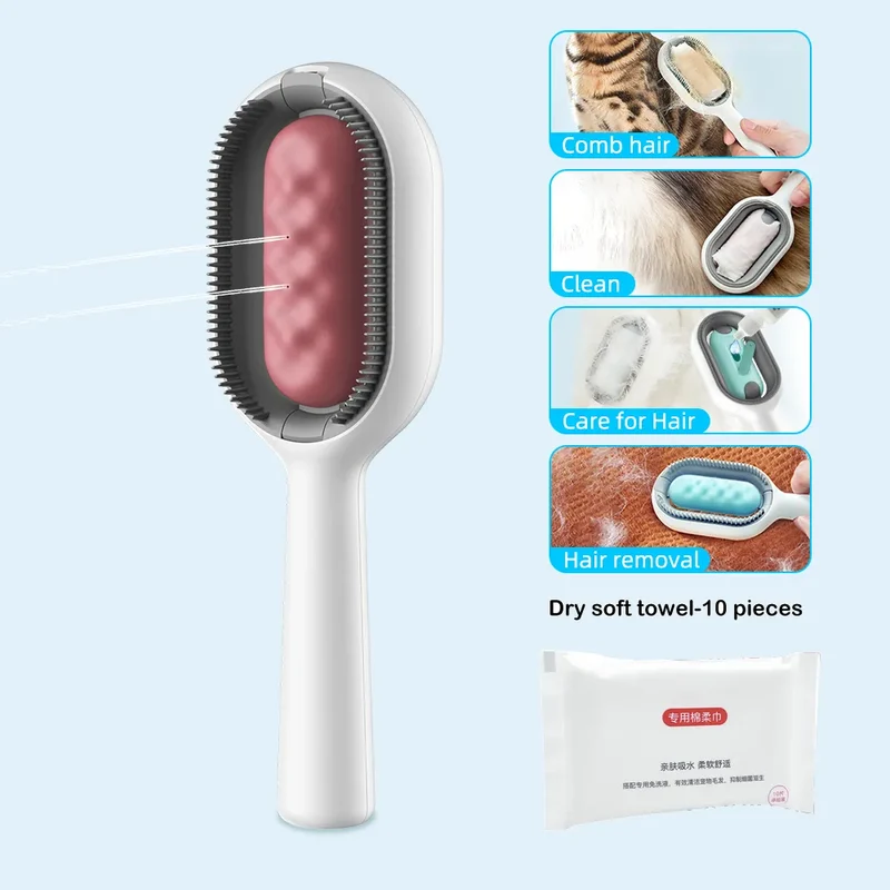 Cats Hair Brushes Grooming Massage Comb Pet Double Sided Hair Remover Brush Dog and Cat Home Accessory Kitten Self-cleaning Pets