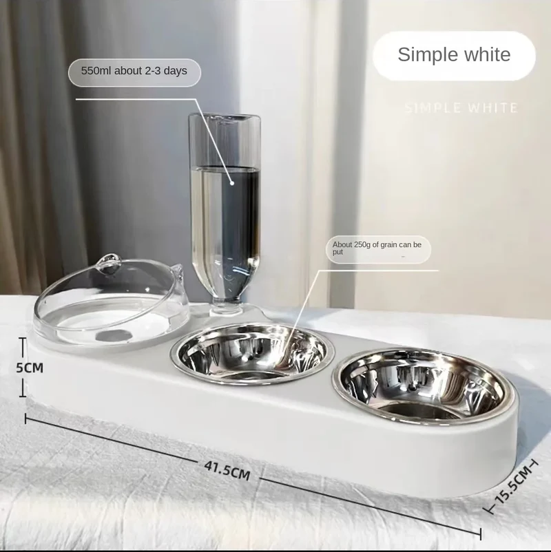 New Dog Bowl High-capacity Cat Dog Feeder Bowl Food Bowl Multi Functional Automatic Drinking Water Small Cat Dog Pet Supplies