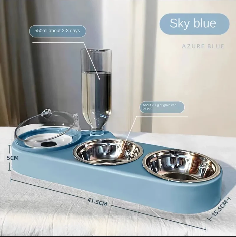 New Dog Bowl High-capacity Cat Dog Feeder Bowl Food Bowl Multi Functional Automatic Drinking Water Small Cat Dog Pet Supplies