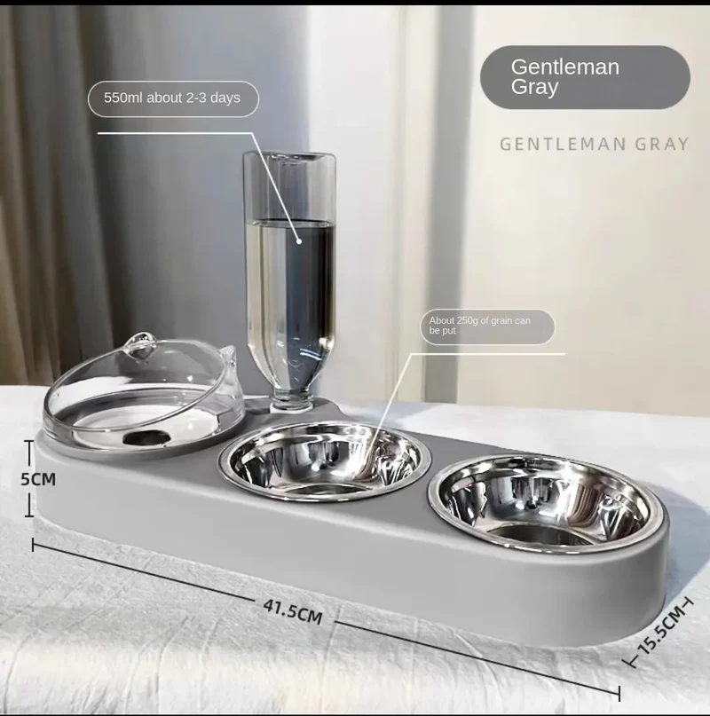 New Dog Bowl High-capacity Cat Dog Feeder Bowl Food Bowl Multi Functional Automatic Drinking Water Small Cat Dog Pet Supplies