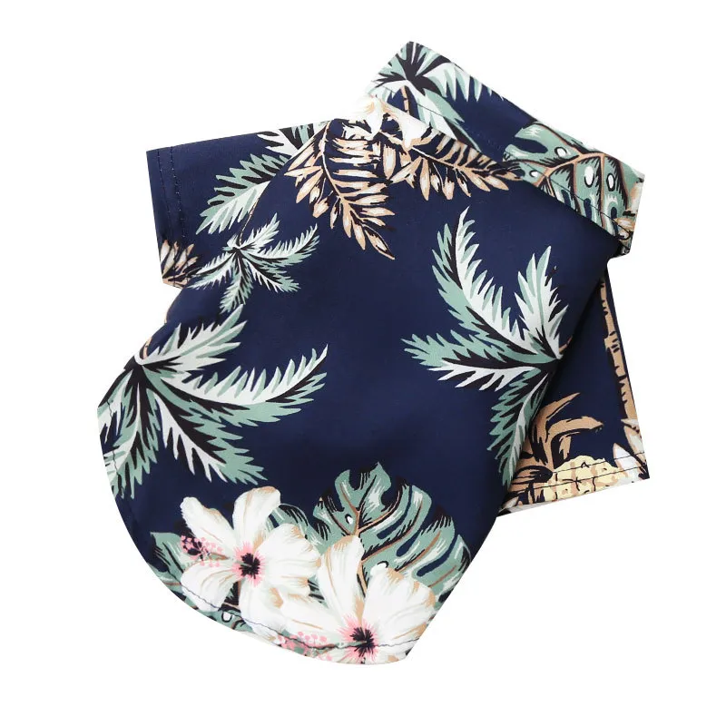 Summer Dog Clothes Cool Beach Hawaiian Style Dog Cat Shirt Short Sleeve Coconut Tree Printing 2023 New Fashion Gift For Pet