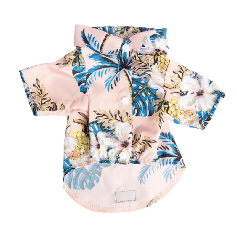 Summer Dog Clothes Cool Beach Hawaiian Style Dog Cat Shirt Short Sleeve Coconut Tree Printing 2023 New Fashion Gift For Pet