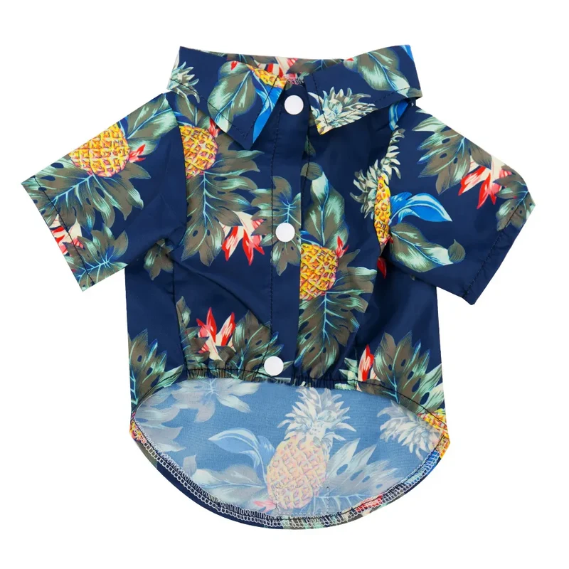 Summer Dog Clothes Cool Beach Hawaiian Style Dog Cat Shirt Short Sleeve Coconut Tree Printing 2023 New Fashion Gift For Pet