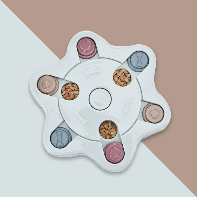 Pet Puzzle Food Dropping Ball Dog Bowl Cat Bowl Smell Feeder Maze Slow Food Plate Dog Training Stuffy Fengrong Toy