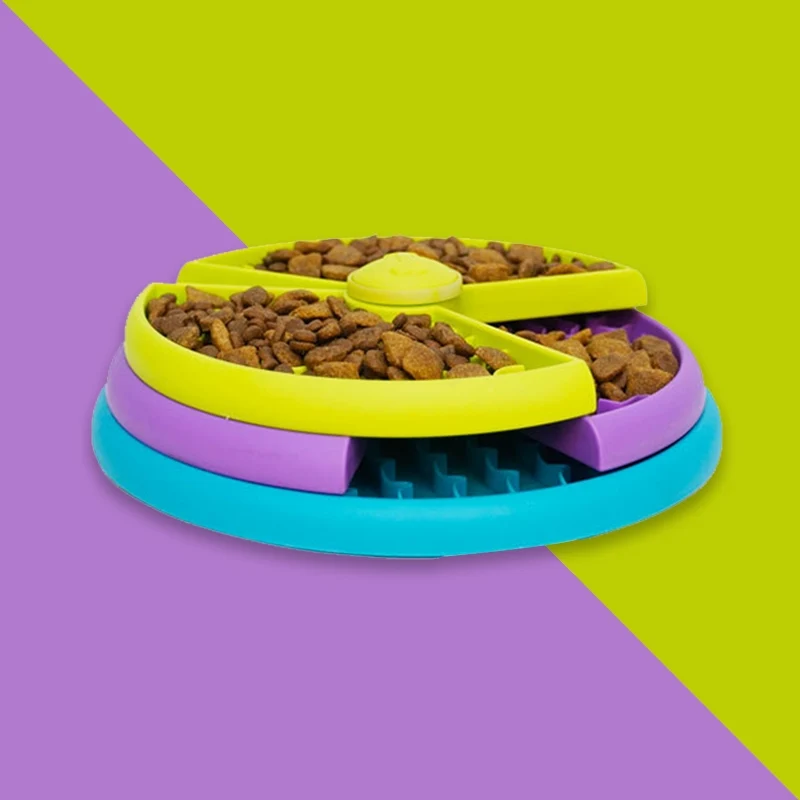Pet Puzzle Food Dropping Ball Dog Bowl Cat Bowl Smell Feeder Maze Slow Food Plate Dog Training Stuffy Fengrong Toy