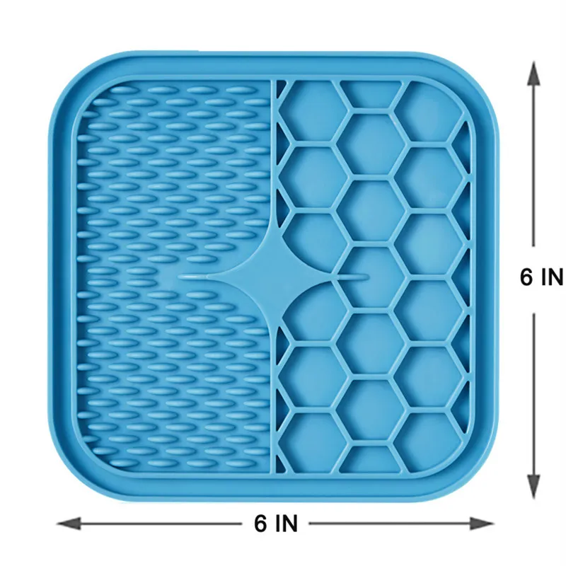 Lick Pad for Dog Cat Slower Feeder Mat for Puppy Kitten Silicone Dispenser Pet Feeding Licking Mat Bathing Distraction Pad