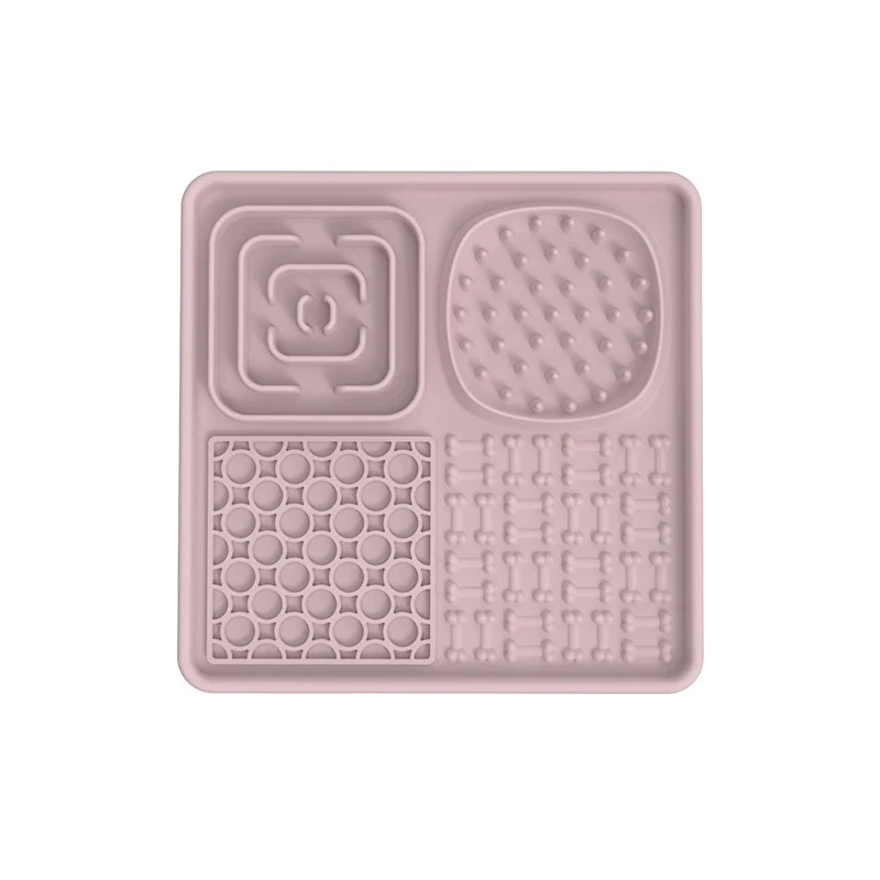 Silicone Pet Placemat Dog Bowl Licking Mat Cat Slow Feeding Bowl Smell Feeder Non Slip Anti-Choke Anti-Tumble Food Basin