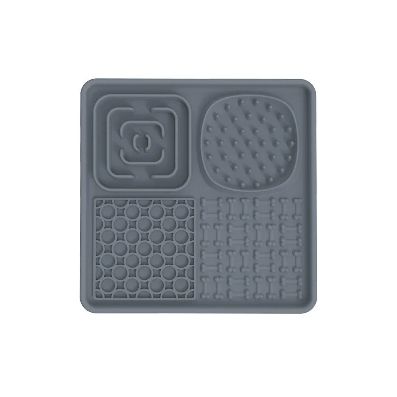 Silicone Pet Placemat Dog Bowl Licking Mat Cat Slow Feeding Bowl Smell Feeder Non Slip Anti-Choke Anti-Tumble Food Basin