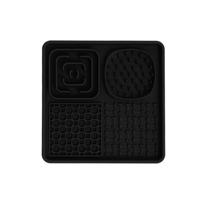 Silicone Pet Placemat Dog Bowl Licking Mat Cat Slow Feeding Bowl Smell Feeder Non Slip Anti-Choke Anti-Tumble Food Basin