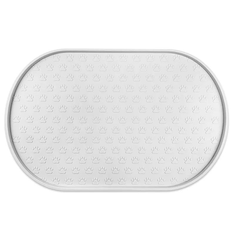 Dog Food Mat Pet Placemat Cat Bowl Pad Cats Drinking Feed Mats Easy to Clean Non-Slip Silicone Round Pet Feeding Water Supplies