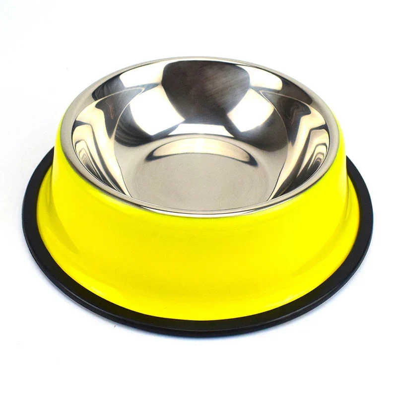 Stainless Steel Pet Bowl Pet Feeding Supplies Cat Feeding Dog Bowls Food Bowls pet stainless steel bowl Water Drinking Colorful