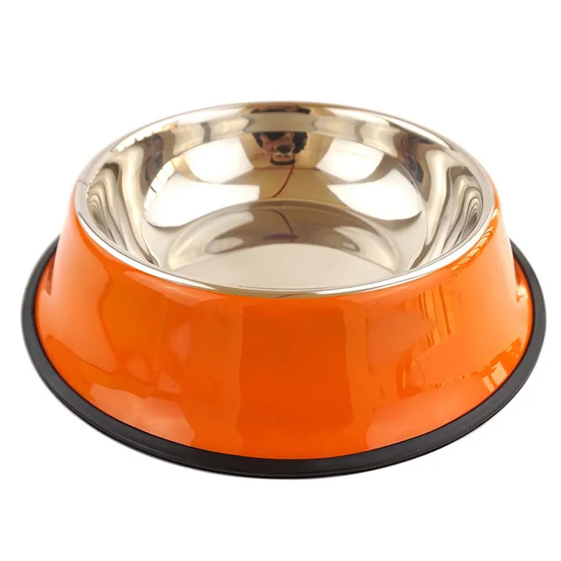 Stainless Steel Pet Bowl Pet Feeding Supplies Cat Feeding Dog Bowls Food Bowls pet stainless steel bowl Water Drinking Colorful
