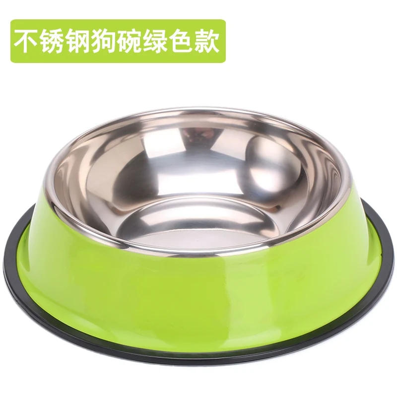 Dog Bowl Dog Basin Stainless Steel Anti-Tumble Cat Bowl Dog Food Bowl Dog Food Bowl Small Large Dog Basin Pet Supplies