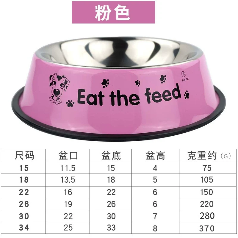 Printed Drop-Resistant Cat and Dog Water Tray Pet Food Basin