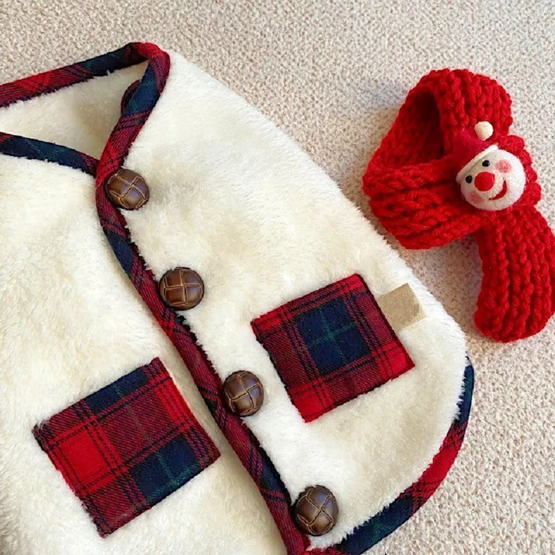 Dog Winter Clothes 2023 Dog Cardigan Pet Dog Coat Cat Jacket Chihuahua French Bulldog Vest Christmas Dog Clothing Puppy Costume