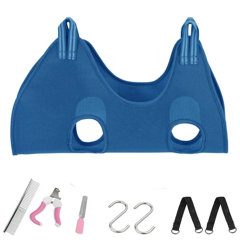 Pet Grooming Hammocks Nail Trimming Cat Beauty Hammock Anti Scratch Bite Dog Restraint Bag Bathing Fixed Bag Pruning Tool Set