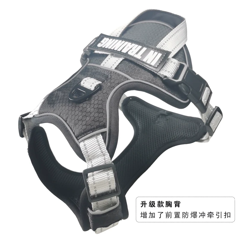 Suomila Dog Breast Strap Vest-Style Large Dog Explosion-Proof Shiba Inu Golden Retriever Small and Medium Walking Dog Towing Rope