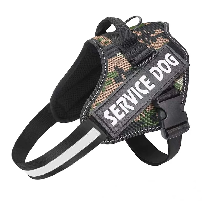 Dog Harness NO PULL Reflective Breathable Adjustable Pet Harness For Dog Vest ID Custom Patch Outdoor Walking Dog Supplies