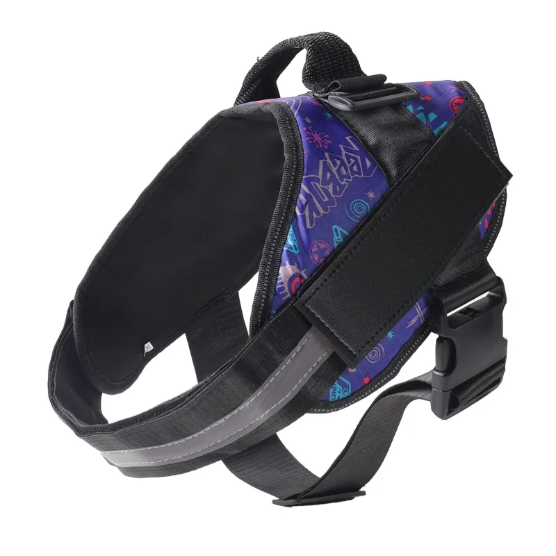 Dog Harness NO PULL Reflective Breathable Adjustable Pet Harness For Dog Vest ID Custom Patch Outdoor Walking Dog Supplies