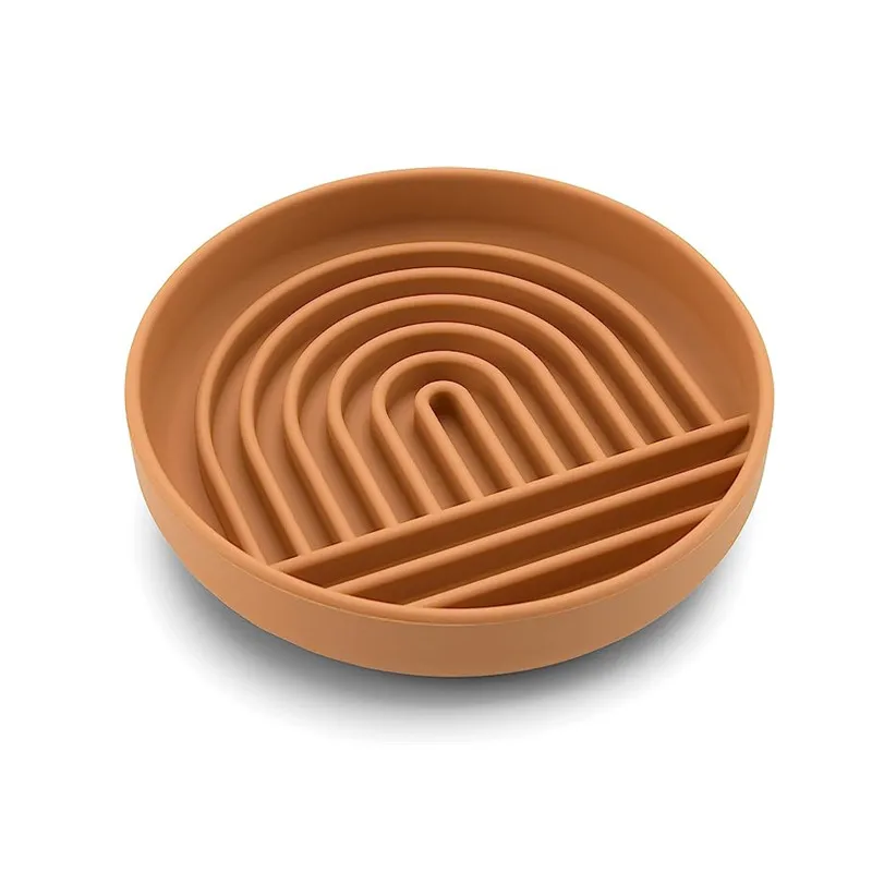 Pet supplies Slow Food Bowl Cat Anti-Knockover Anti-Slip Food Bowl Puppy Anti-choking Silicone Toy Food Plate