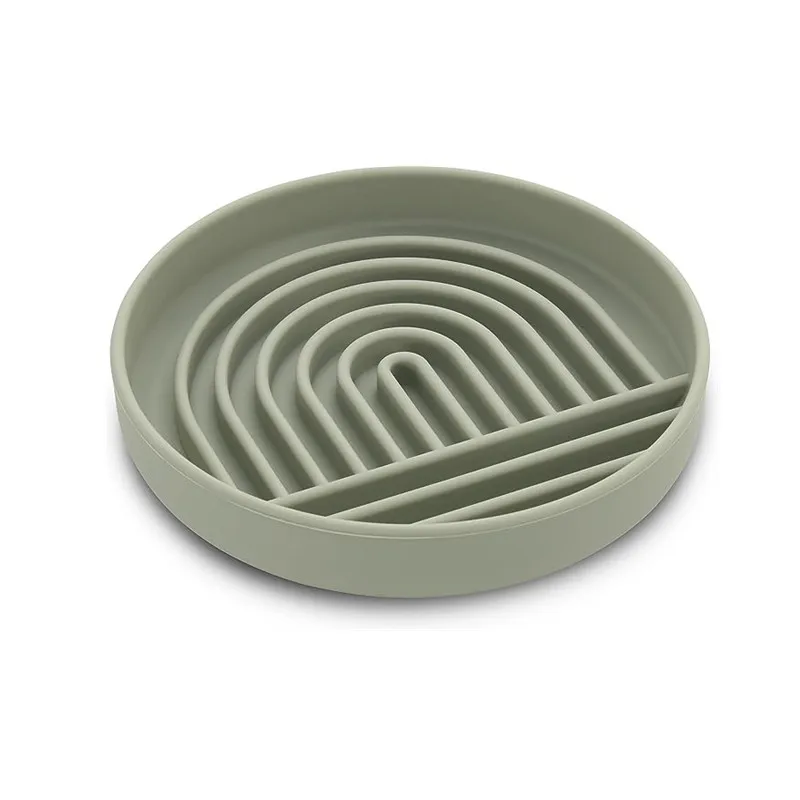 Pet supplies Slow Food Bowl Cat Anti-Knockover Anti-Slip Food Bowl Puppy Anti-choking Silicone Toy Food Plate