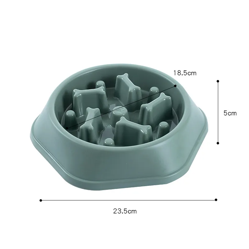 Slow Food Bowl for Small Dogs Choke-proof Slow Eating Pet Feeder Bowls Non-slip Puppy Cats Food Container PP Plate Pet Supplies