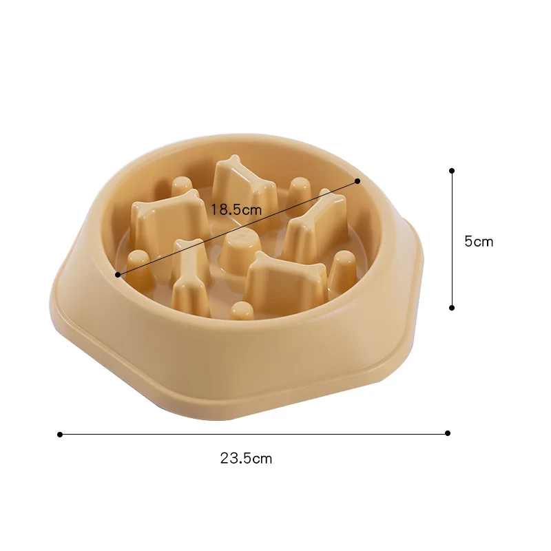 Slow Food Bowl for Small Dogs Choke-proof Slow Eating Pet Feeder Bowls Non-slip Puppy Cats Food Container PP Plate Pet Supplies