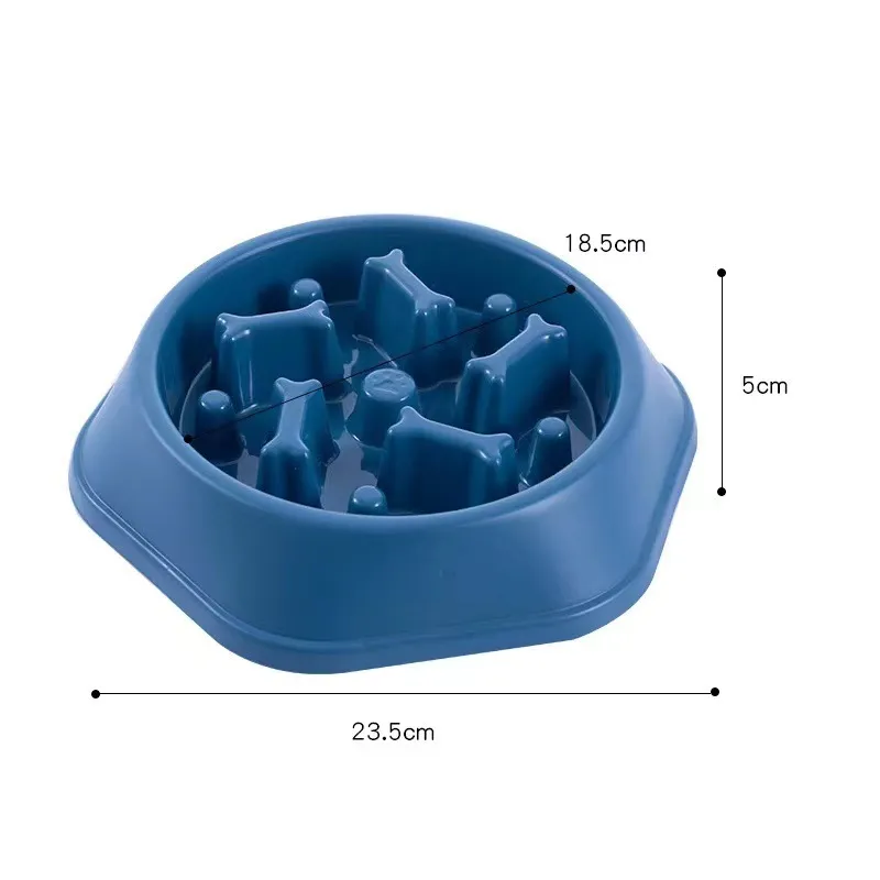 Slow Food Bowl for Small Dogs Choke-proof Slow Eating Pet Feeder Bowls Non-slip Puppy Cats Food Container PP Plate Pet Supplies