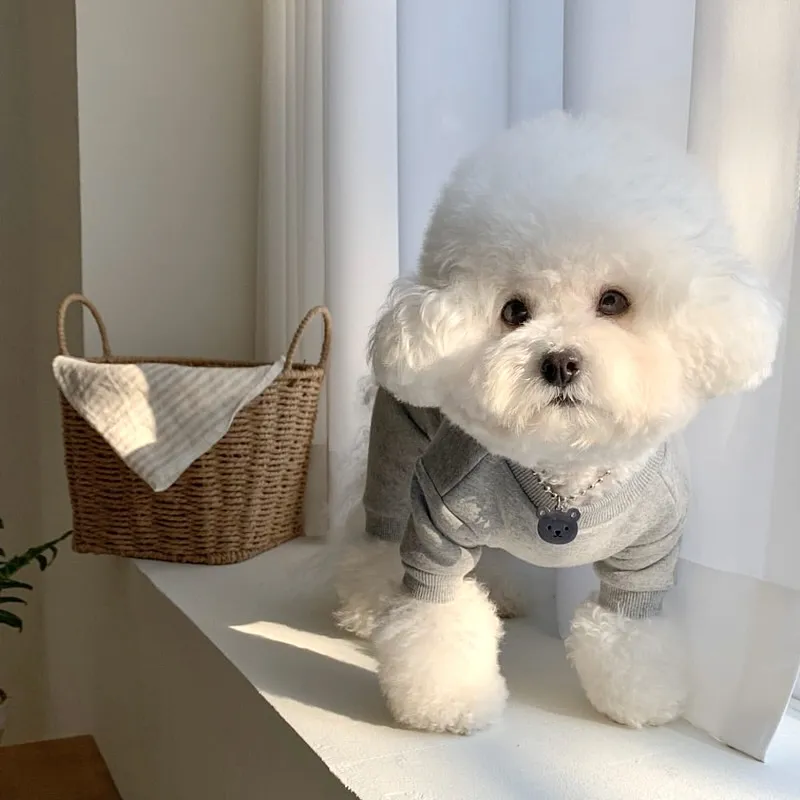 Puppy Cartoon Clothes Summer Pet Home Clothes Teddy Cat Pullover Soft Dog Clothes Four Seasons General Four Foot Clothes