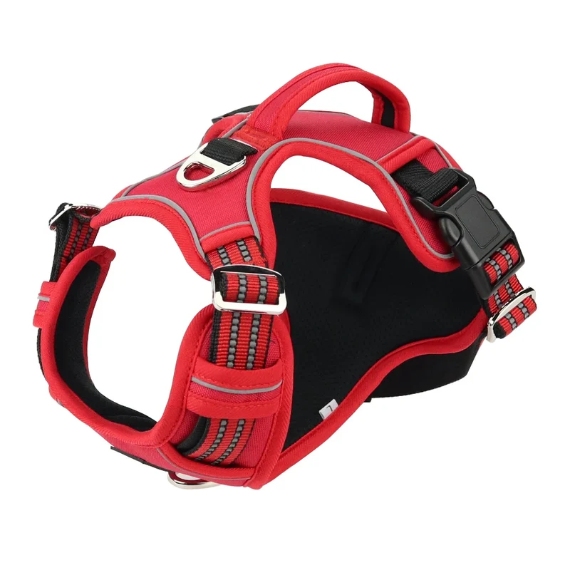 1000D Oxford Cloth Reflective Pet Dog Harness Service Dog Vest with Vertical Handle Adjustable Dog Collars For Big Medium Dogs