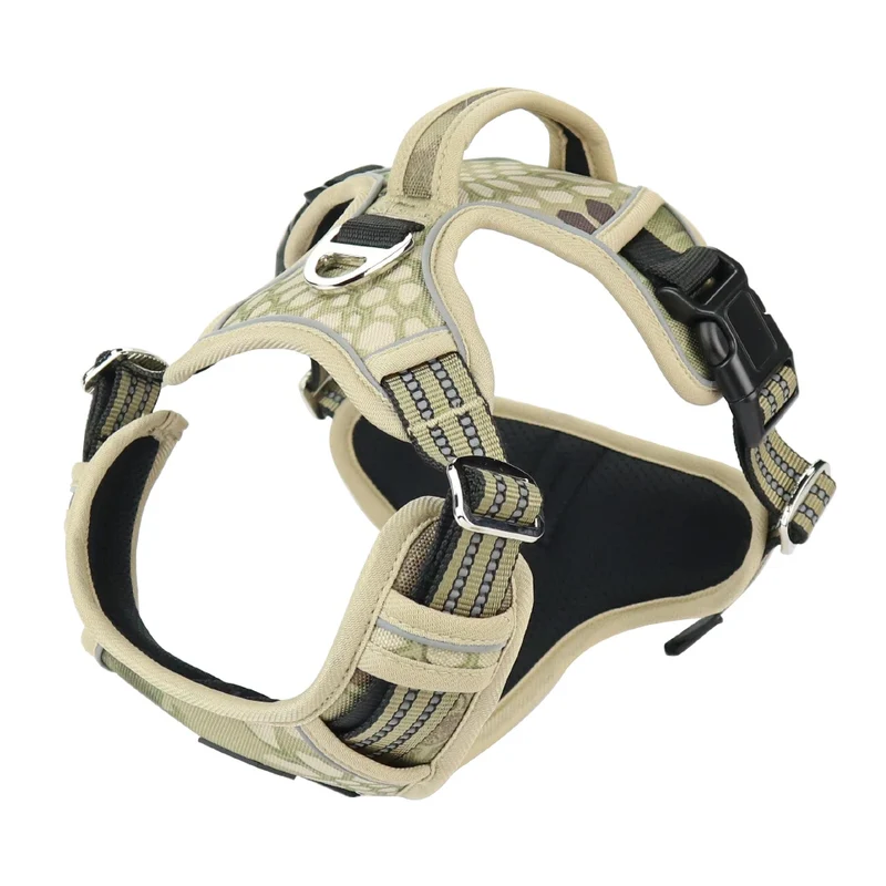 1000D Oxford Cloth Reflective Pet Dog Harness Service Dog Vest with Vertical Handle Adjustable Dog Collars For Big Medium Dogs
